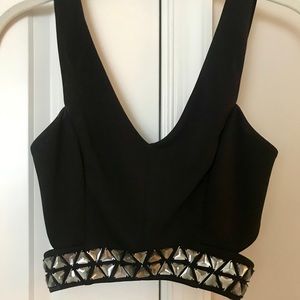 Rhinestone Crop Top - NEVER WORN WITH TAGS